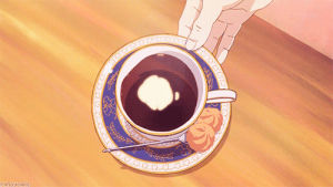 anime food,tamako market,anime coffee,anime,anime cup,my tamako