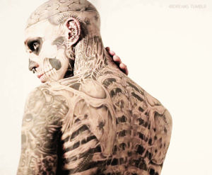 rick genest,tattoo,skull,zombie boy,ikaroaescuela,20 years old