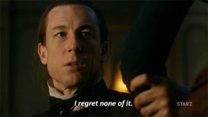 yolo,i regret nothing,tobias menzies,outlander,black jack randall,tv,starz,sorry not sorry,unapologetic,not sorry,no regrets,02x12