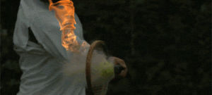 fire,slow motion,tennis,slow mo