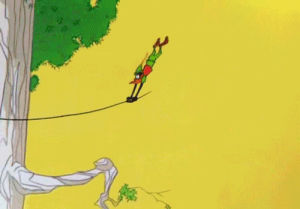 daffy duck,pain,loop,ouch,tree