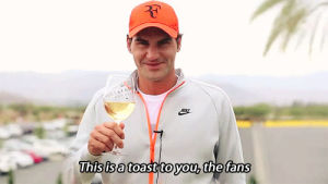 babe,tennis,warning,roger federer,long post,federer,alcohol cw,old dimensions 5ever,bnp paribas open 2015,aaaww oh you rog youre too sweet,indian wells masters 2015,thank you too,mot chandon,hes so cute and the moet video is cute too