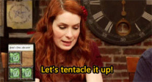 tentacle,funny,tabletop,felicia day,wil wheaton,man this was a pain to edit