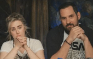 travis willingham,ashley johnson,love,reaction,happy,yes,and,dragons,johnson,ashley,react,role,dungeons and dragons,dnd,dungeons,travis,critical role,critrole,pike,critical,buddies,grog,agreed,willingham