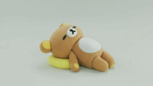 sleeping,teddy bear,kawaii,yellow,fluffy,pillow