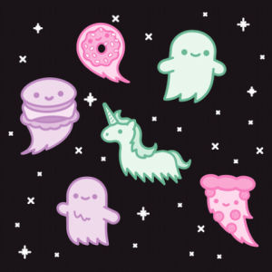 kawaii,pizza,ghost,unicorn,burger,ghosts,donut