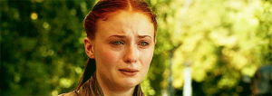 crying,got,sansa stark,okay bye,look at her face,credit to,and her eyebrows