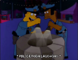season 3,episode 13,laughing,bart,well,trapped,3x13,policemen