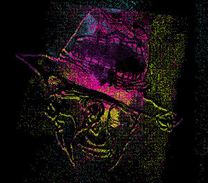 halloween,artists on tumblr,ghost,hat,collage,john wayne,mixed media,dither