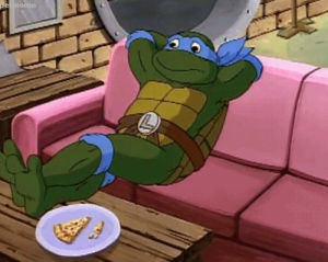 ninja turtles,chill,teenage mutant ninja turtles,lazy,tmnt,90s,cartoon,cartoons,relax,leonardo,relaxing