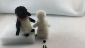 diy,penguin,winter,snowman,face plant,felted fodorables,holiday fun,fun in the snow,push over,penguin makes snowman,how to make snowman,animals in snow