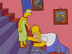 homer simpson,marge simpson,episode 10,excited,season 14,homer,marge,14x10