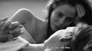 i want to be with you,love,worried,kaya scodelario,luke,layind down,everyday like this