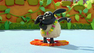cute,shaun the sheep,hula,timmy time,timmy,sweet,aardman,funny,dance,dancing,lol,cartoon