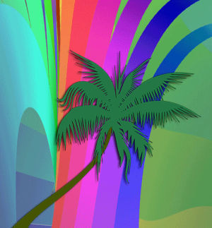 psychedelic,palm tree,art,colors