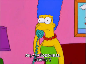 happy,marge simpson,season 13,episode 5,interested,13x05,relieved