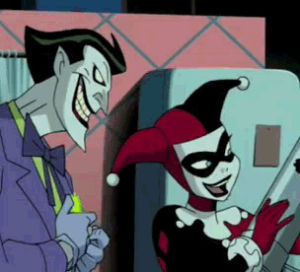 batman,joker,harley quinn,the joker,villains,mad love,cartoons comics