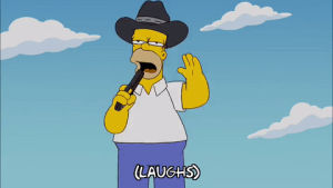 suicide,episode 21,gun,homer simpson,laughing,season 20,20x21,cowboy hat