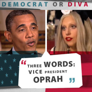 election 2012,lady gaga,politics,barack obama,fantasy election,democrat or diva
