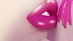 lips,animation,cute,pink,make up,pink birdy,shannonfrom