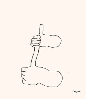 thumbs up,mocha,art,animation,illustration,drawing,moma,the louvre,fine art in a museum,gugenheim