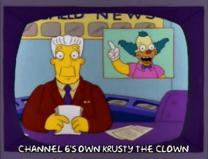 reverend lovejoy,news,season 3,episode 13,report,krusty the clown,paper,3x13