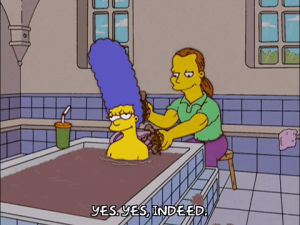 14x01,marge simpson,episode 1,season 14,drinking,relaxing,turtles,attendant,christian ehring