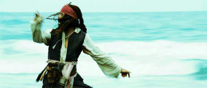 pirates of the caribbean,johnny depp,jack sparrow,ocean,captain jack sparrow,hot,pirate,comedy,disney,movie,funny,film,sea,run,action