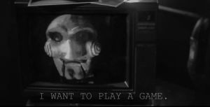 saw,scary,horror,play a game,movie,total film,horror movie,puppet,movie game