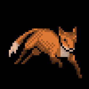 fox,transparent,pixel,not my art