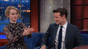 happy,stephen colbert,matt smith,clapping,clap,late show,good job,well done,good for you,claire foy