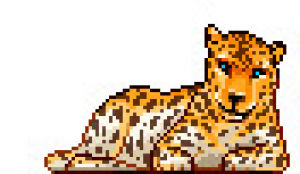 cheetah,transparent,cat,animation,pixel,pixels,relaxed,leopard,big cat,laying down