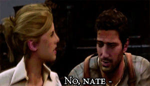 uncharted,otp,nolan north,nathan drake,emily rose,uncharted 2,elena fisher,i love these two,among thieves,so funnnny