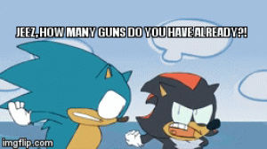 guns shadow the hedgehog gun Memes & GIFs - Imgflip