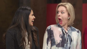freak out,happy,excited,girls,omg,scream,surprise,smiling,yay,surprised,screaming,ladies,claire,smiles,freaking out,girlstarter,ep105,neha