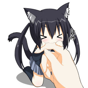 neko,bite,k on,cat girl,kawaii neko,anime,hand,neko anime