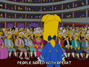 opera,bart simpson,episode 11,shocked,season 15,bored,15x11