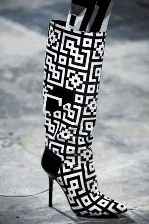 maze,boots,geometric,fashion,fashgif,black and white,3d,shapes,perspective,park avenue