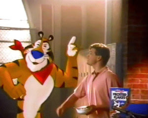 tony the tiger,frosted flakes,cereal,90s,1991