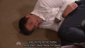 reaction,parks and recreation,parks and rec,chris traeger,literally