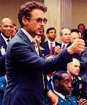 robert downey jr,exciting,no problem,kiss,excited,thumbs up