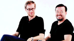 laughing,ricky gervais,stephen merchant