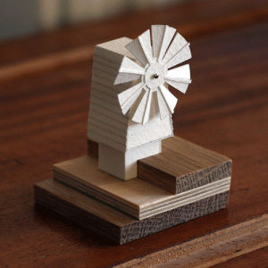 paperholm,architecture,windmill,paper model,animation,daily project,paper architecture