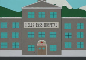 day,south park,outside,hospital,hells pass