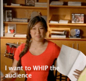whip,unique,tina cohen chang,angry,glee,talking,woman,5x04,kitty wilde,a katy or a gaga,someone meta this please