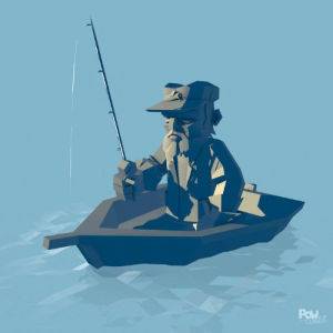 patience,fisherman,fishing,artists on tumblr,zen,animation,design,3d
