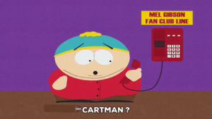 eric cartman,talking,scared,phone