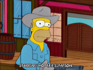 homer simpson,episode 2,angry,gun,season 12,cowboy,hunting,starring,12x02