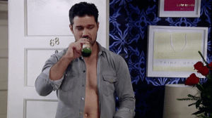 ryan paevey,general hospital,lovey,man,beer,shirtless,chest,soap opera,nathan west