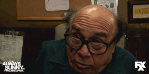 danny devito,frank,startled,wake up,surprise,sunny,fxx,gasp,asleep,its always sunny